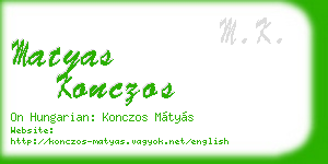 matyas konczos business card